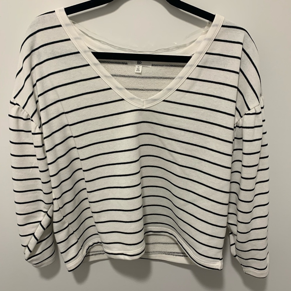Striped cropped sweatshirt